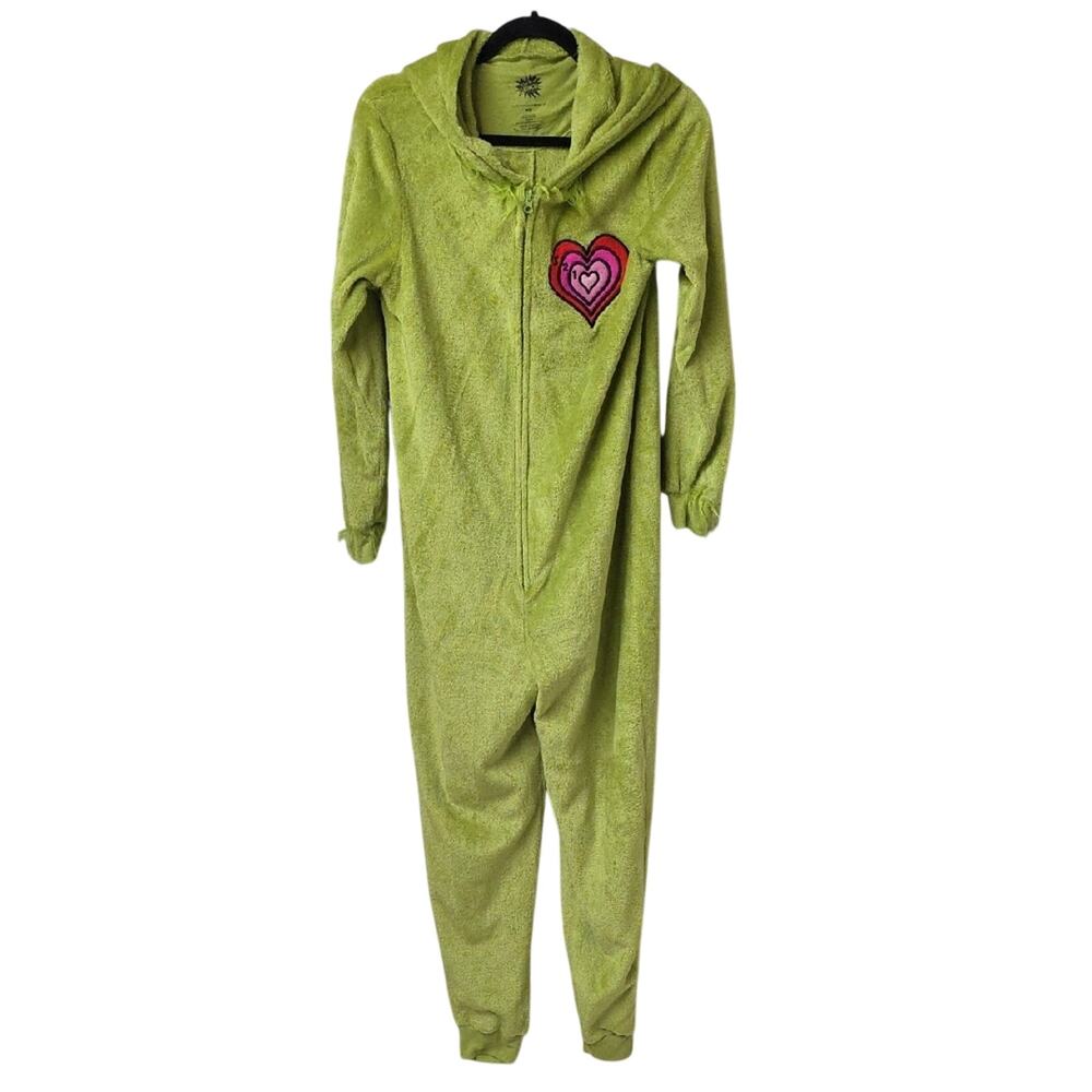 Dr. Seuss The Grinch Holiday Hooded Union One Piece Suit Womens Size Medium
